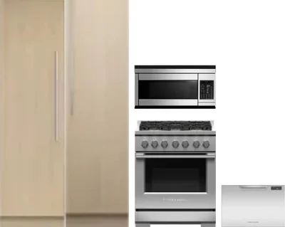 5 Piece Package Includes Refrigerator, Freezer, Range, Microwave And Dishwasher